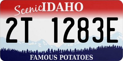 ID license plate 2T1283E
