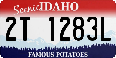ID license plate 2T1283L