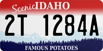 ID license plate 2T1284A
