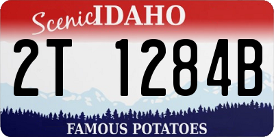 ID license plate 2T1284B