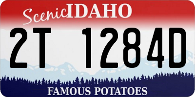 ID license plate 2T1284D