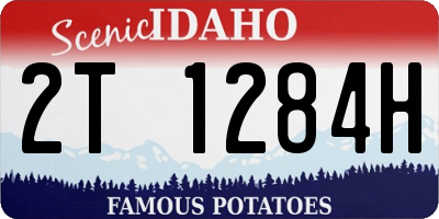 ID license plate 2T1284H
