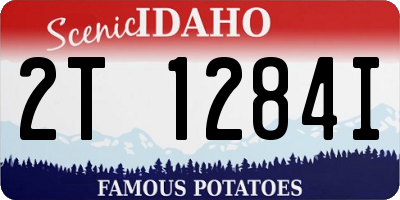 ID license plate 2T1284I
