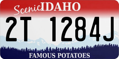 ID license plate 2T1284J