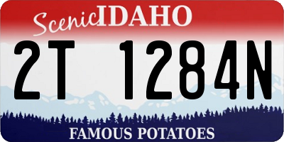ID license plate 2T1284N