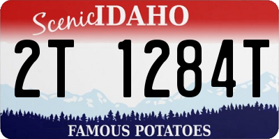 ID license plate 2T1284T