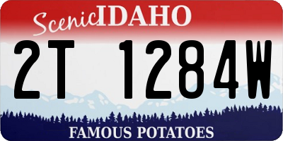 ID license plate 2T1284W