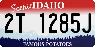 ID license plate 2T1285J