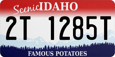 ID license plate 2T1285T