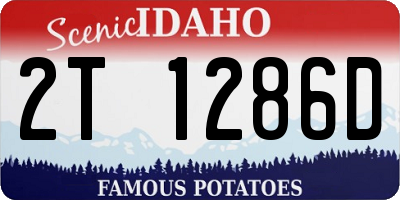 ID license plate 2T1286D