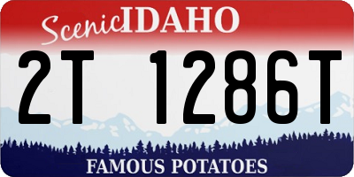 ID license plate 2T1286T