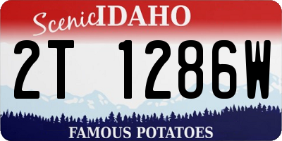 ID license plate 2T1286W
