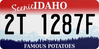 ID license plate 2T1287F