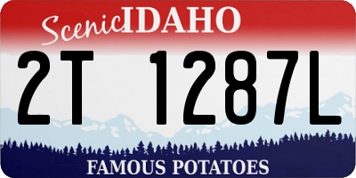 ID license plate 2T1287L