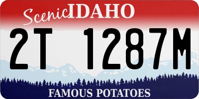 ID license plate 2T1287M