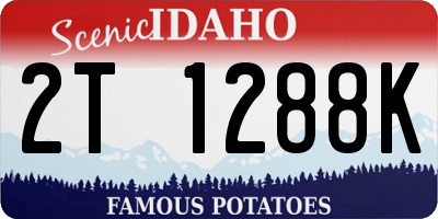 ID license plate 2T1288K