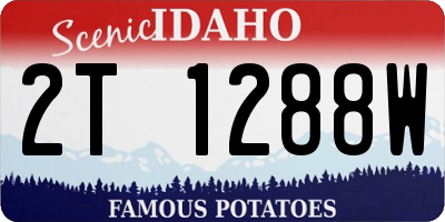 ID license plate 2T1288W
