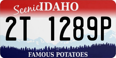 ID license plate 2T1289P