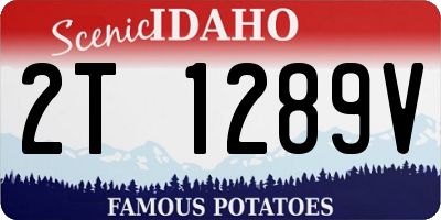 ID license plate 2T1289V