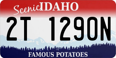 ID license plate 2T1290N