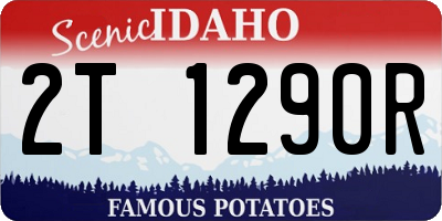 ID license plate 2T1290R