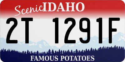 ID license plate 2T1291F