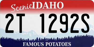 ID license plate 2T1292S