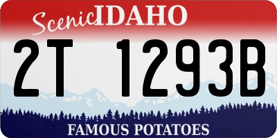 ID license plate 2T1293B