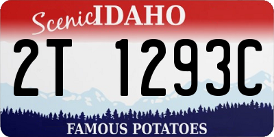 ID license plate 2T1293C