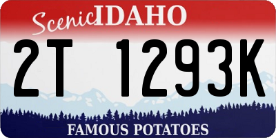 ID license plate 2T1293K
