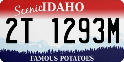 ID license plate 2T1293M
