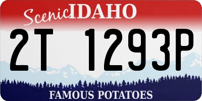 ID license plate 2T1293P