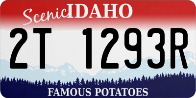 ID license plate 2T1293R