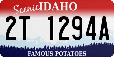 ID license plate 2T1294A