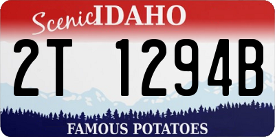 ID license plate 2T1294B