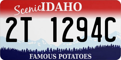 ID license plate 2T1294C