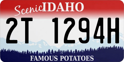 ID license plate 2T1294H
