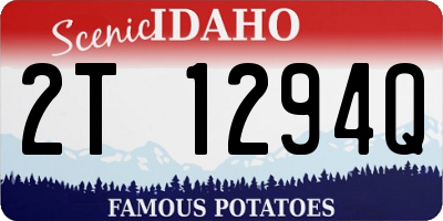 ID license plate 2T1294Q