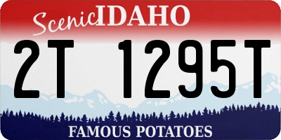 ID license plate 2T1295T