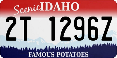 ID license plate 2T1296Z