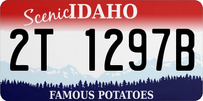 ID license plate 2T1297B