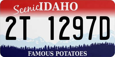 ID license plate 2T1297D