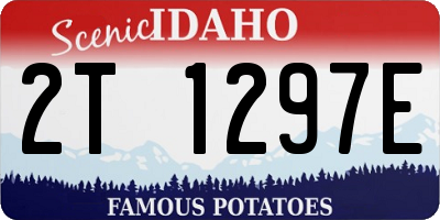 ID license plate 2T1297E
