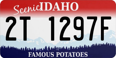 ID license plate 2T1297F