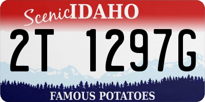 ID license plate 2T1297G
