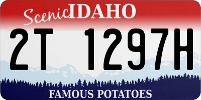 ID license plate 2T1297H