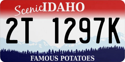 ID license plate 2T1297K
