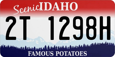 ID license plate 2T1298H