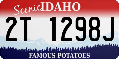 ID license plate 2T1298J