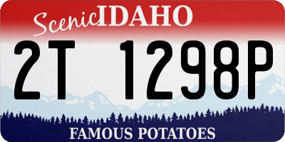 ID license plate 2T1298P